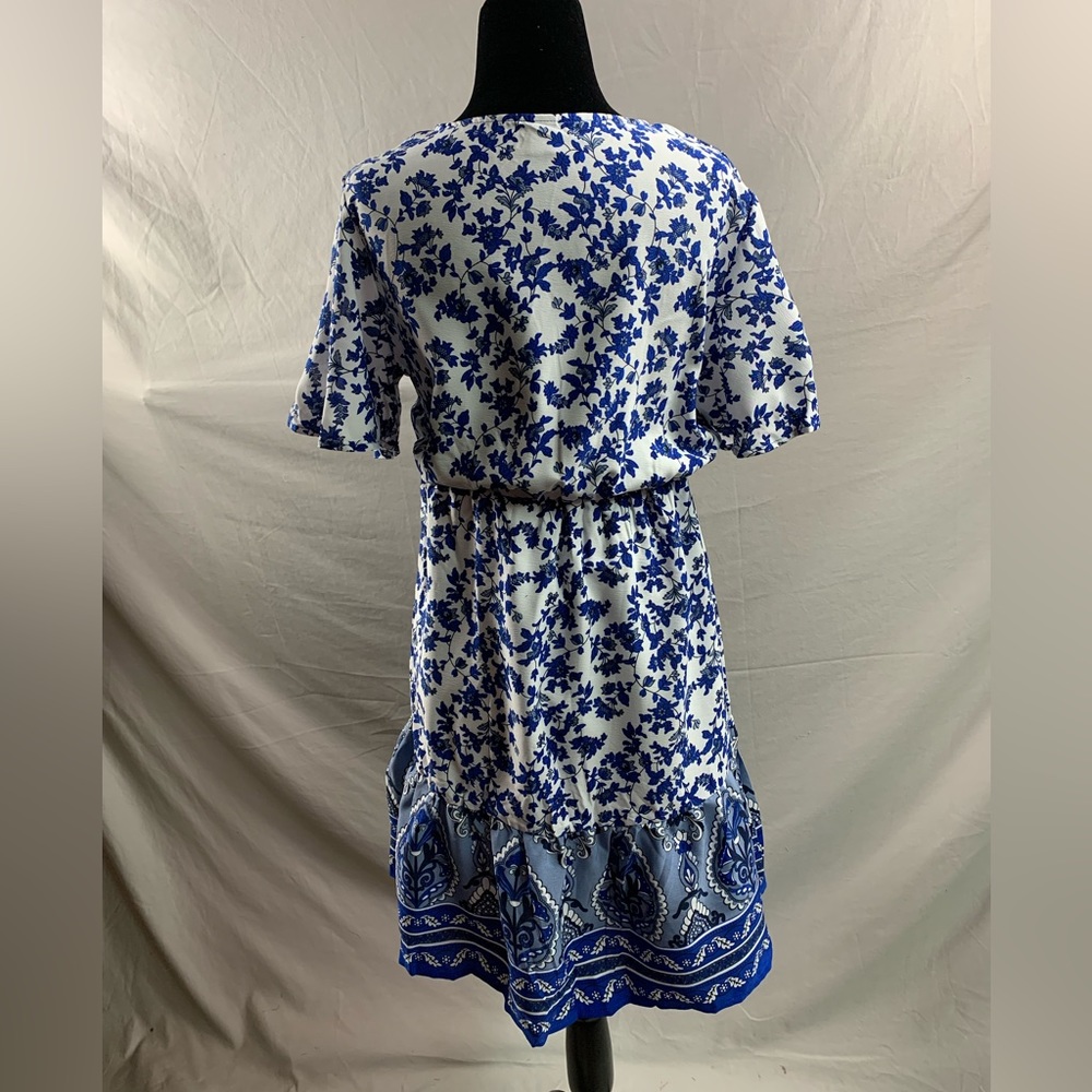 Boho Floral Print Ruffle Hem Dress - Picture 9 of 9